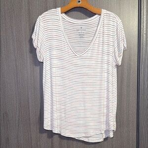 American Eagle Outfitters Soft & Sexy Striped Vneck Tshirt Size Medium NWOT
